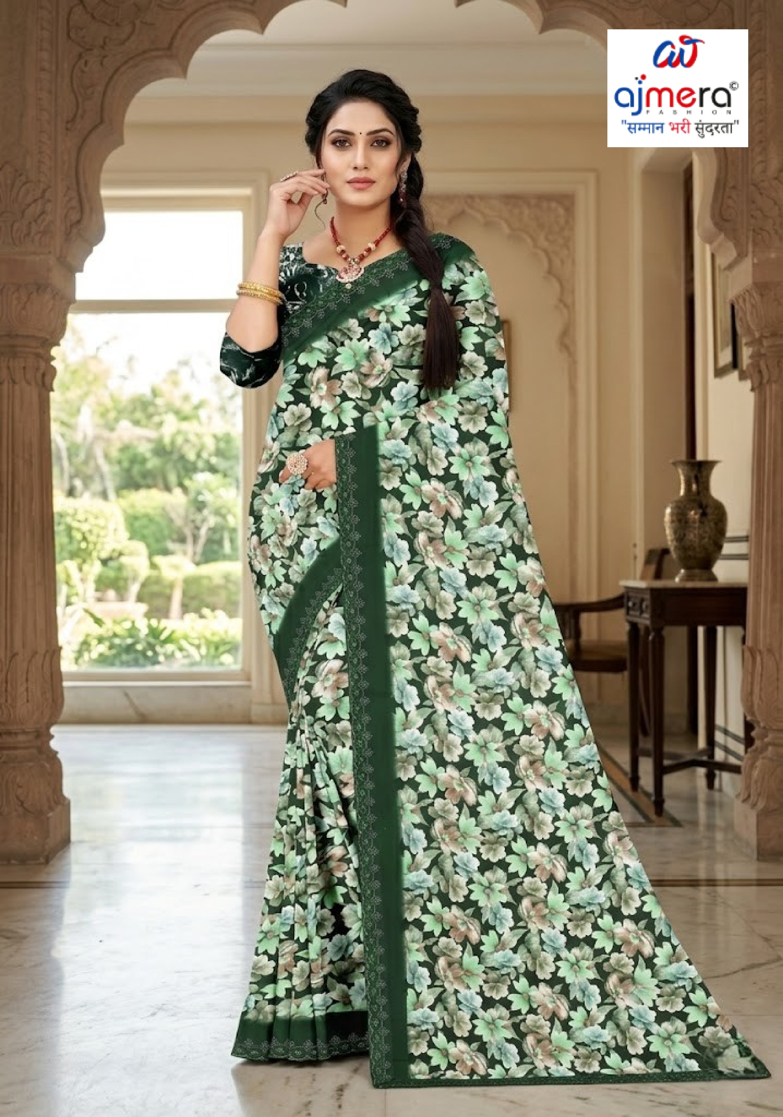 Exclusive Printed Saree with Blouse Piece for Elegant Ethnic Look  | GLC-GULABOO