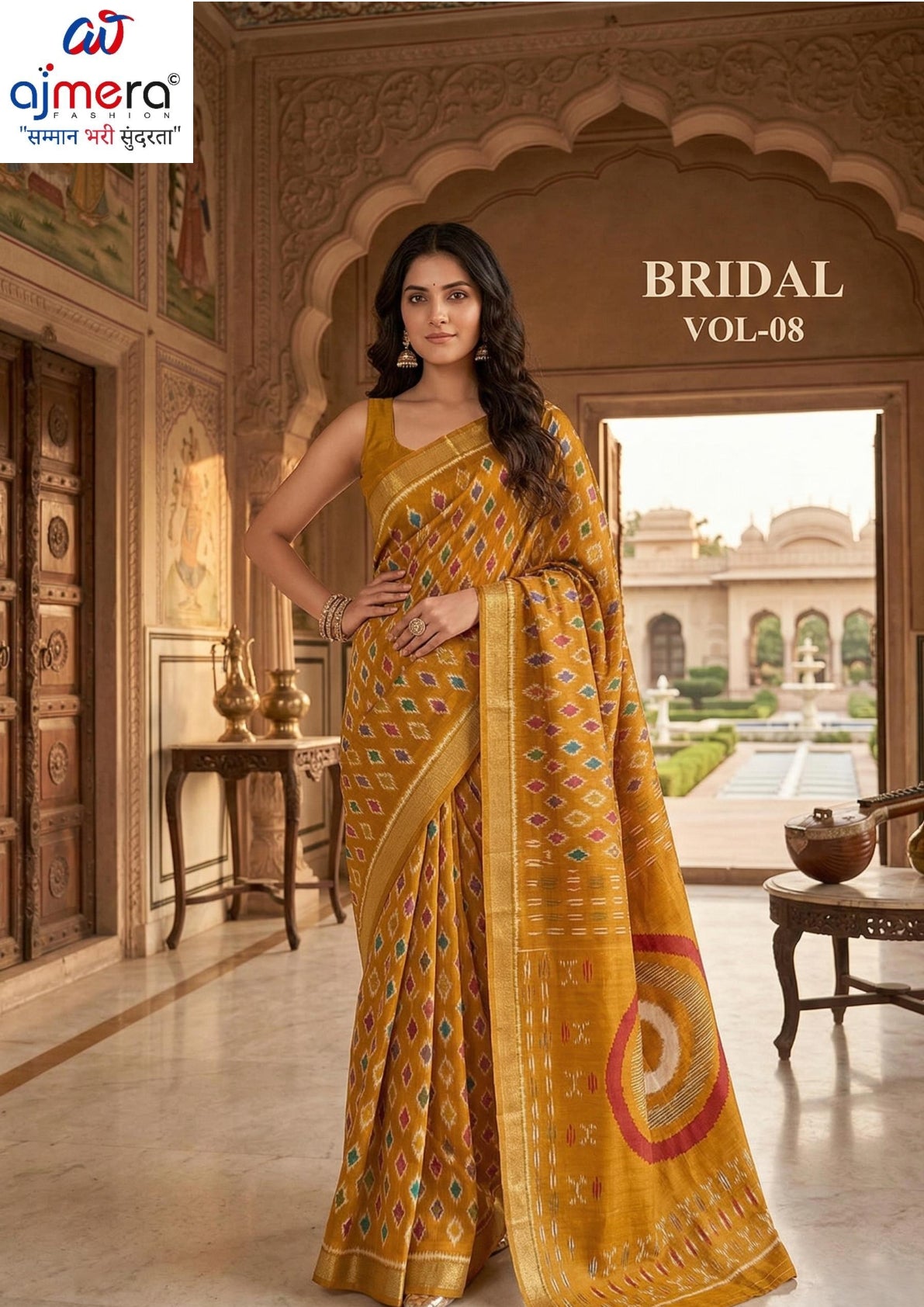 Classic Printed Saree with Blouse Piece for Timeless Traditional Style  | RMF-BRIDAL VOL-8
