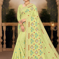 Fancy Cotton Saree with Without Blouse for Premium Ethnic and Traditional Wear | PJA-CHAM CHAM