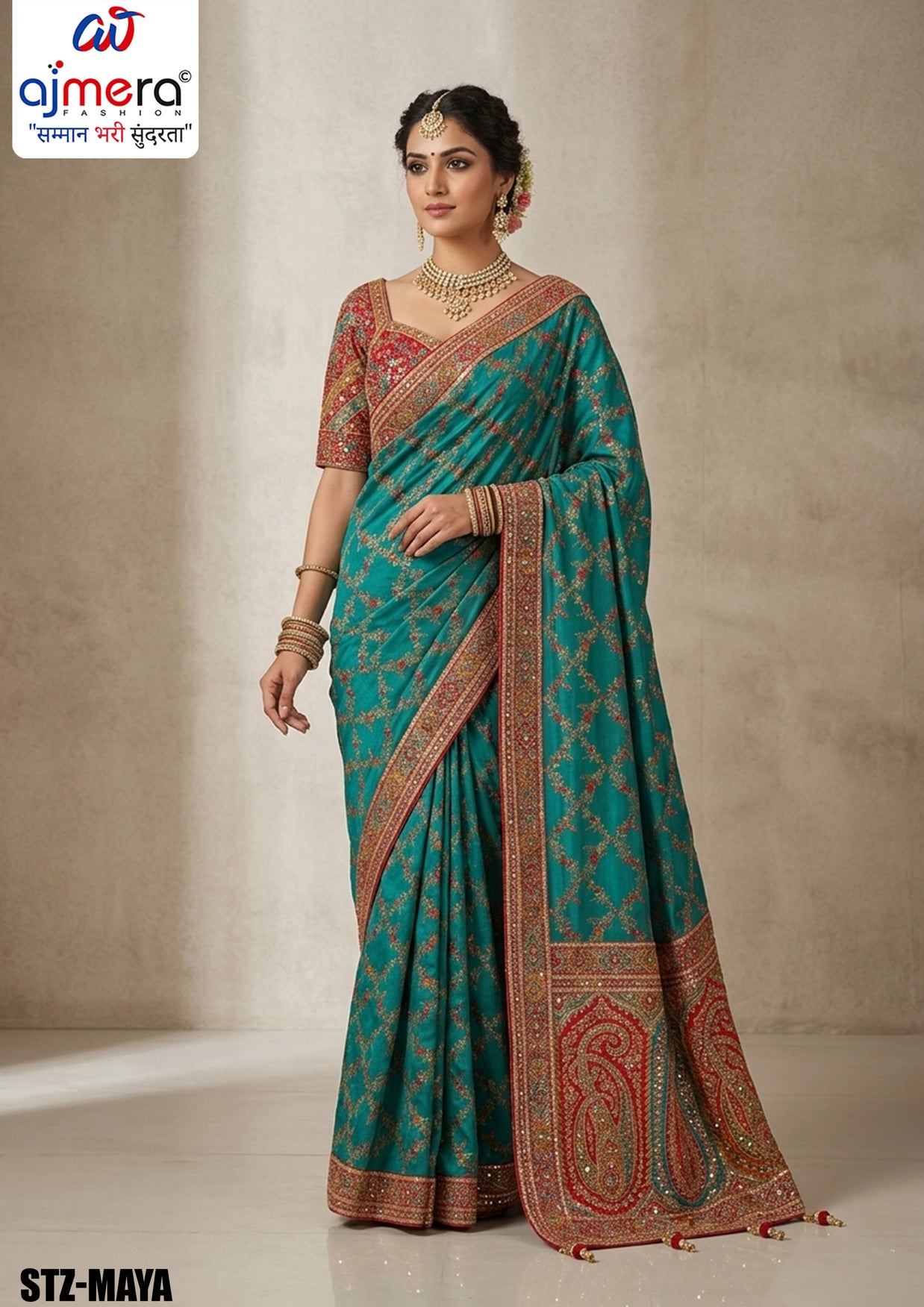 Elegant Craft Jacquard Silk Saree With Blouse Piece | STZ-MAYA