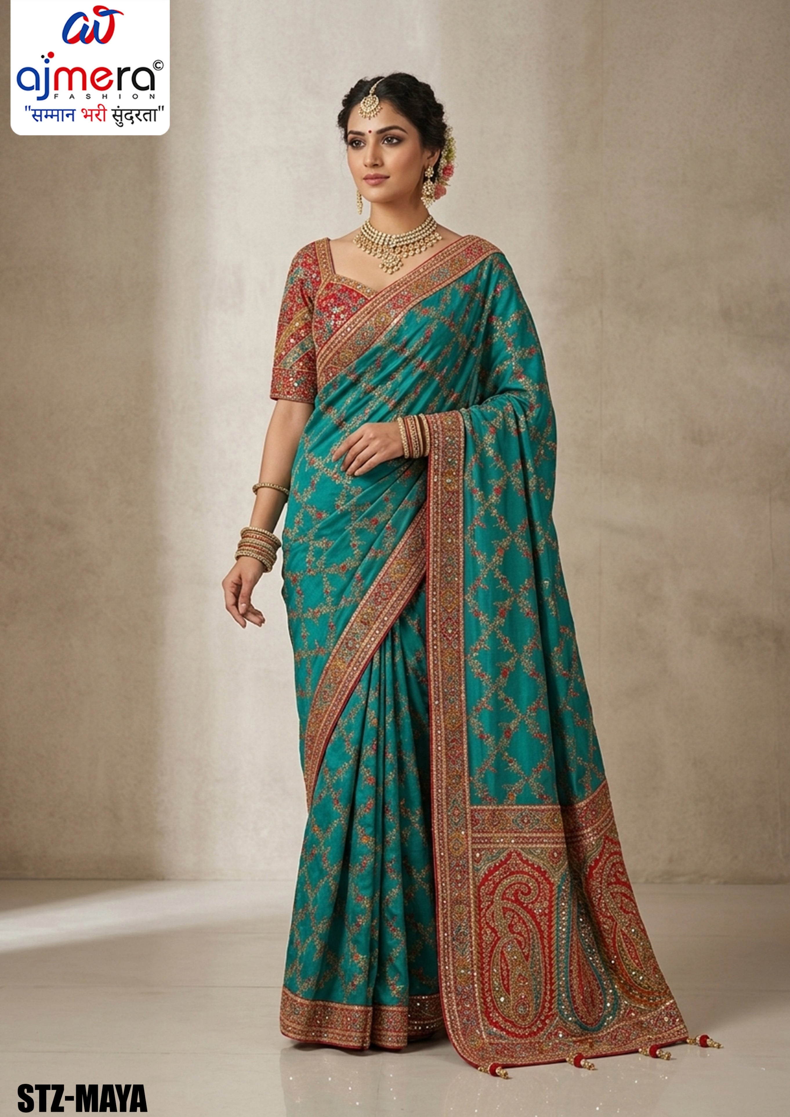 Elegant Craft Jacquard Silk Saree With Blouse Piece | STZ-MAYA