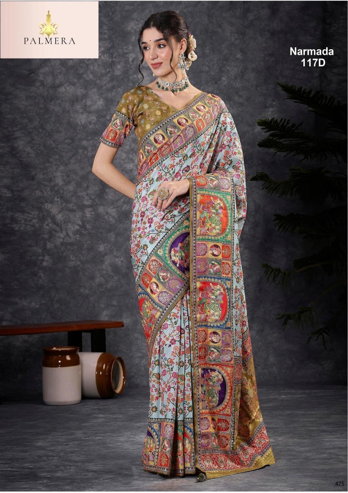 Palmera Saree Wholesaler and Palmera Saree Supplier | ALL-NARMADA-117