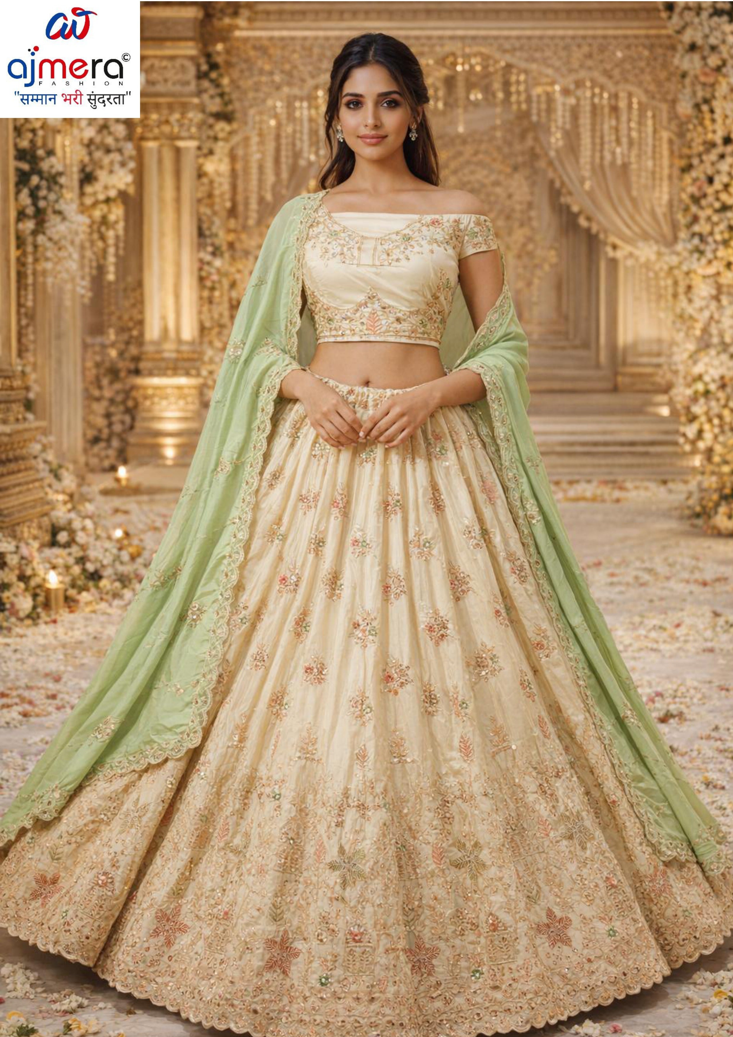 Fancy Embroidery Work Lehenga Choli Manufacturer Supplier Exporter|ADD-MAHASWETA