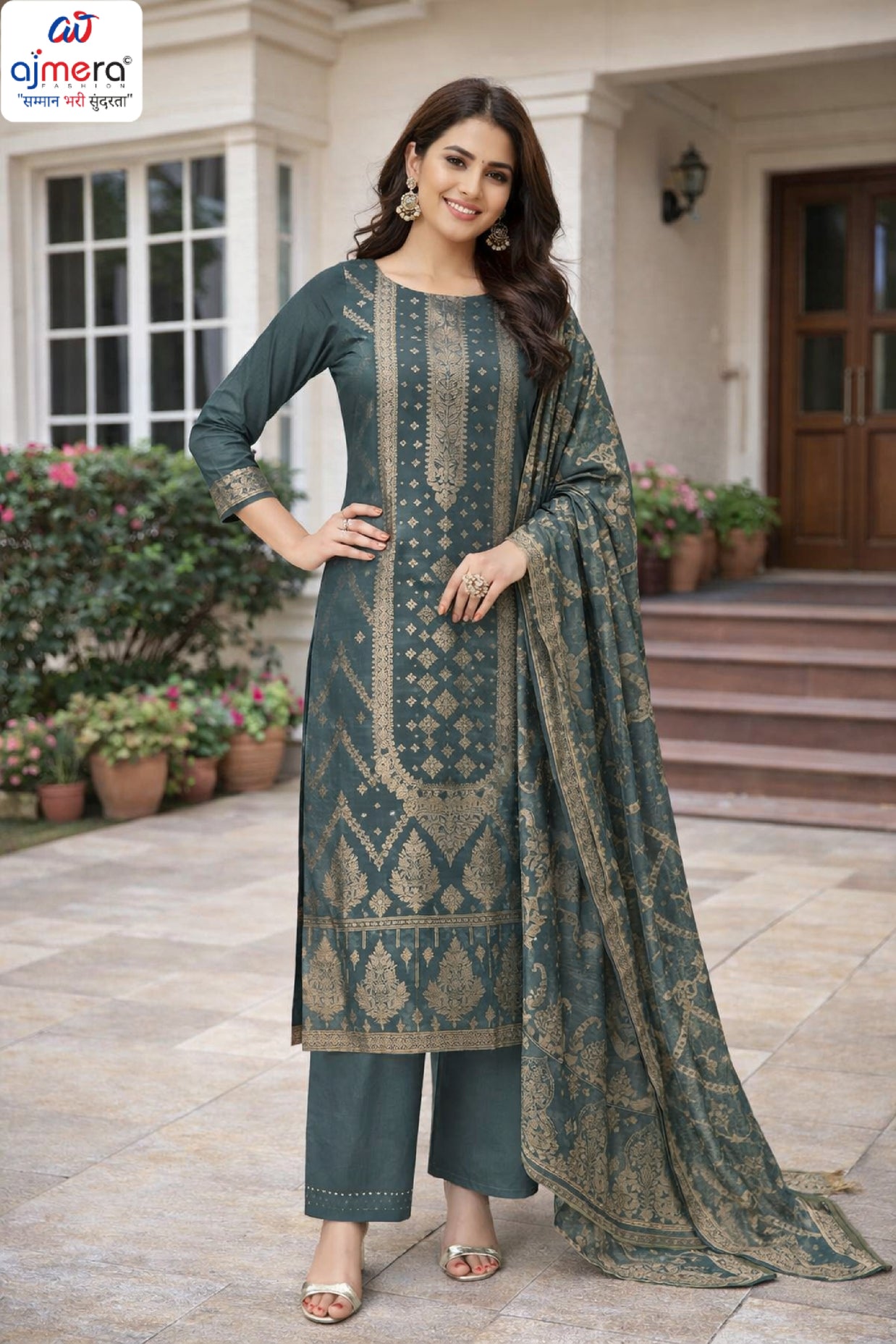 Premium Viscose Unstitched Suit Set | VAS-SARGUN-6