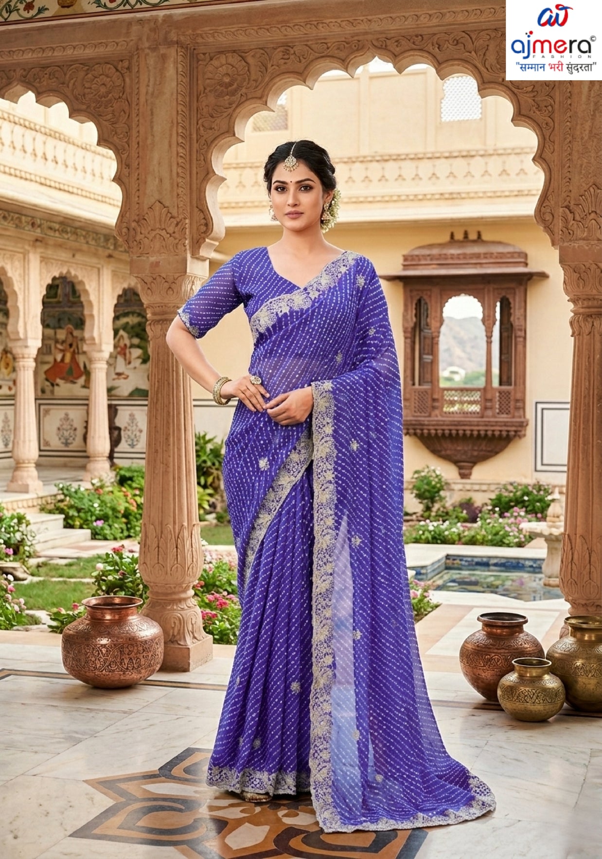 Fashionable Printed Saree without Blouse for Festive Collection  | JS-KANCHAN-2