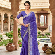 Fashionable Printed Saree without Blouse for Festive Collection  | JS-KANCHAN-2