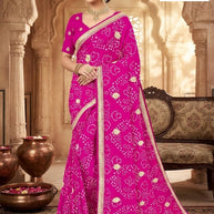 Fashionable Printed Saree with Blouse Piece for Festive Collection  | TD-DEVRANI