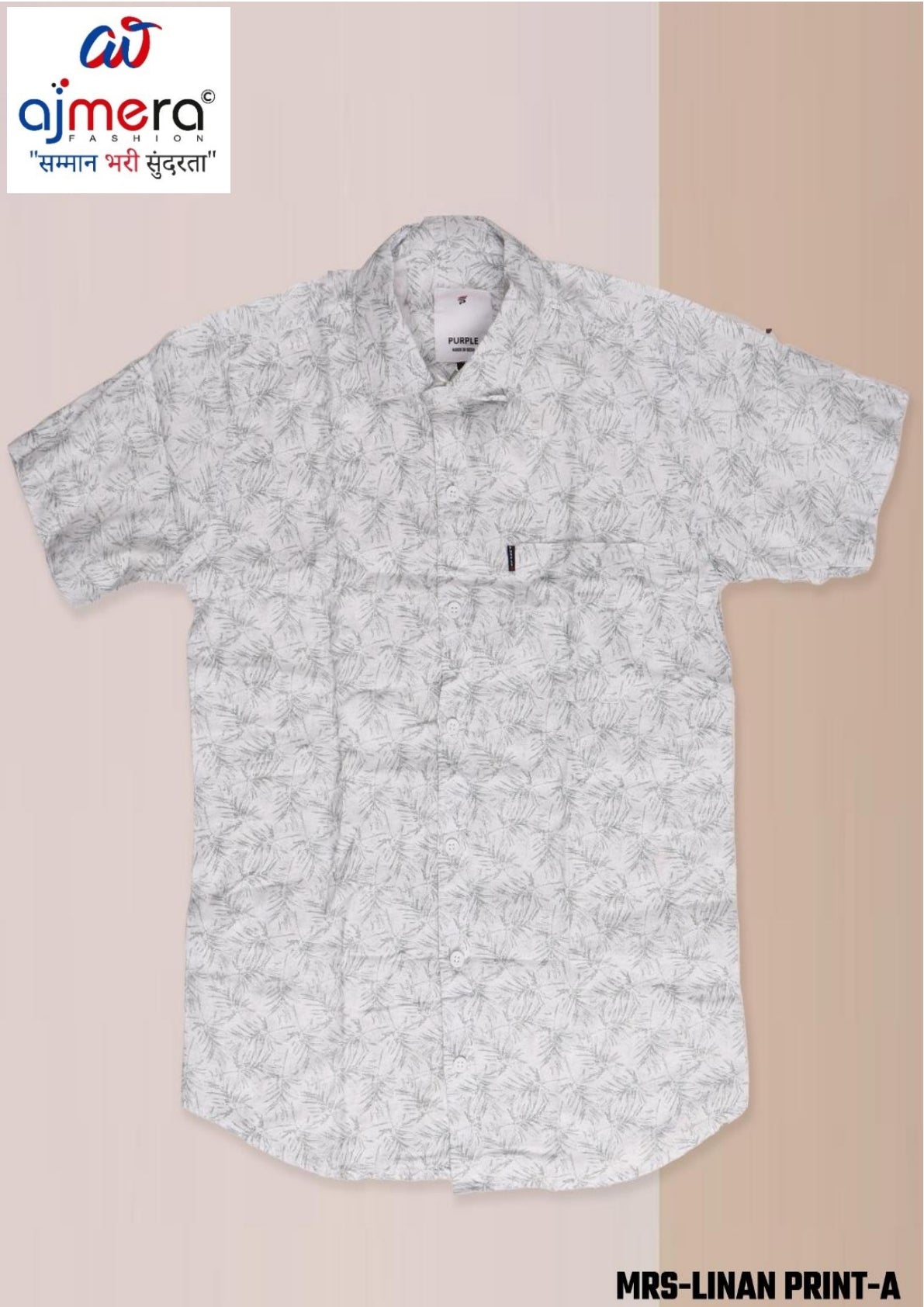 Mens Shirt Manufacturer India for Retailers | MRS-LINAN PRINT-A
