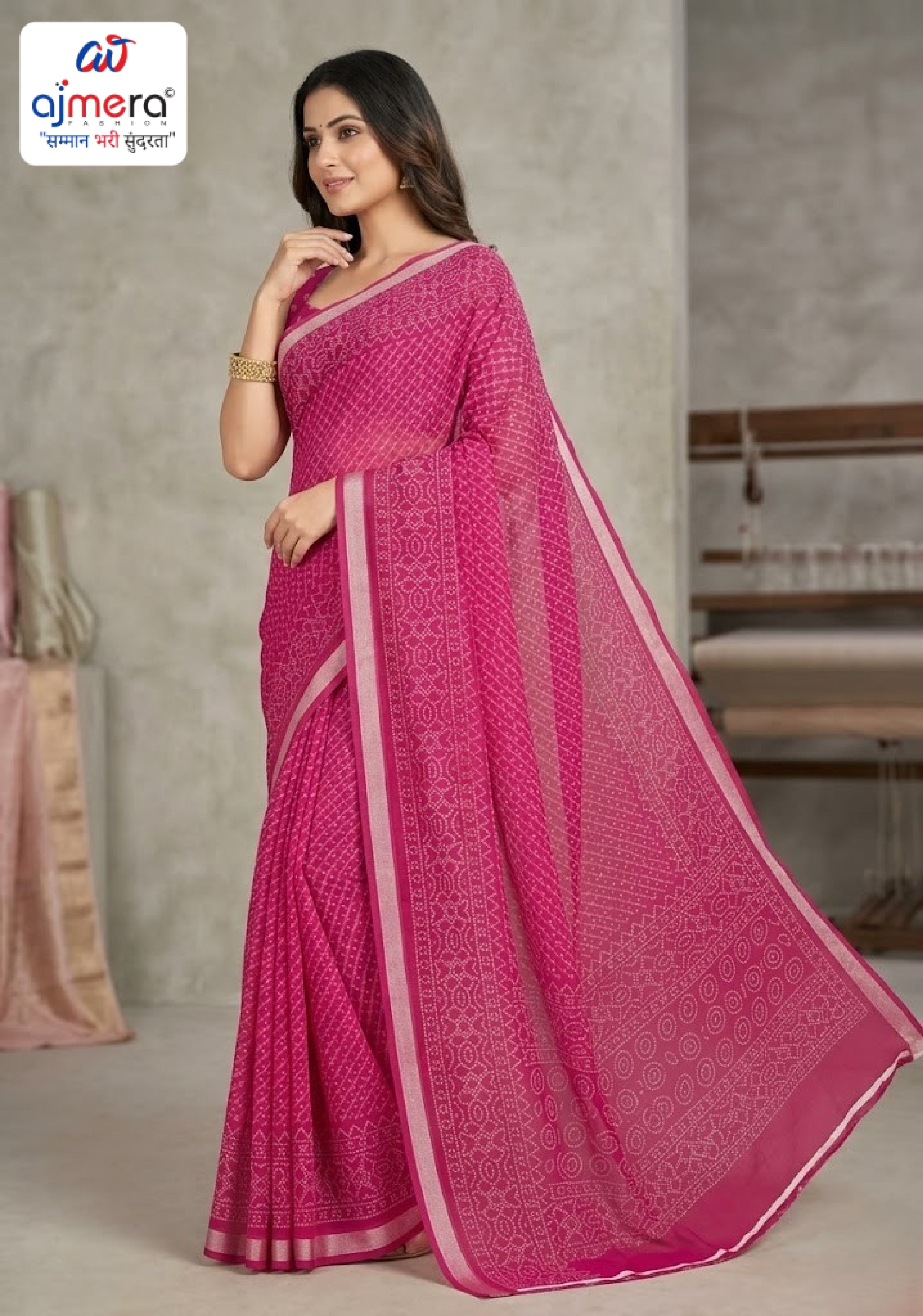 Stylish Printed Saree with Blouse Piece for Traditional Celebrations | RMF-PARI VOL-7