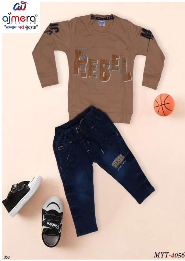 Kids T-Shirt & Pant Wholesale in Surat | MYT-4056-1