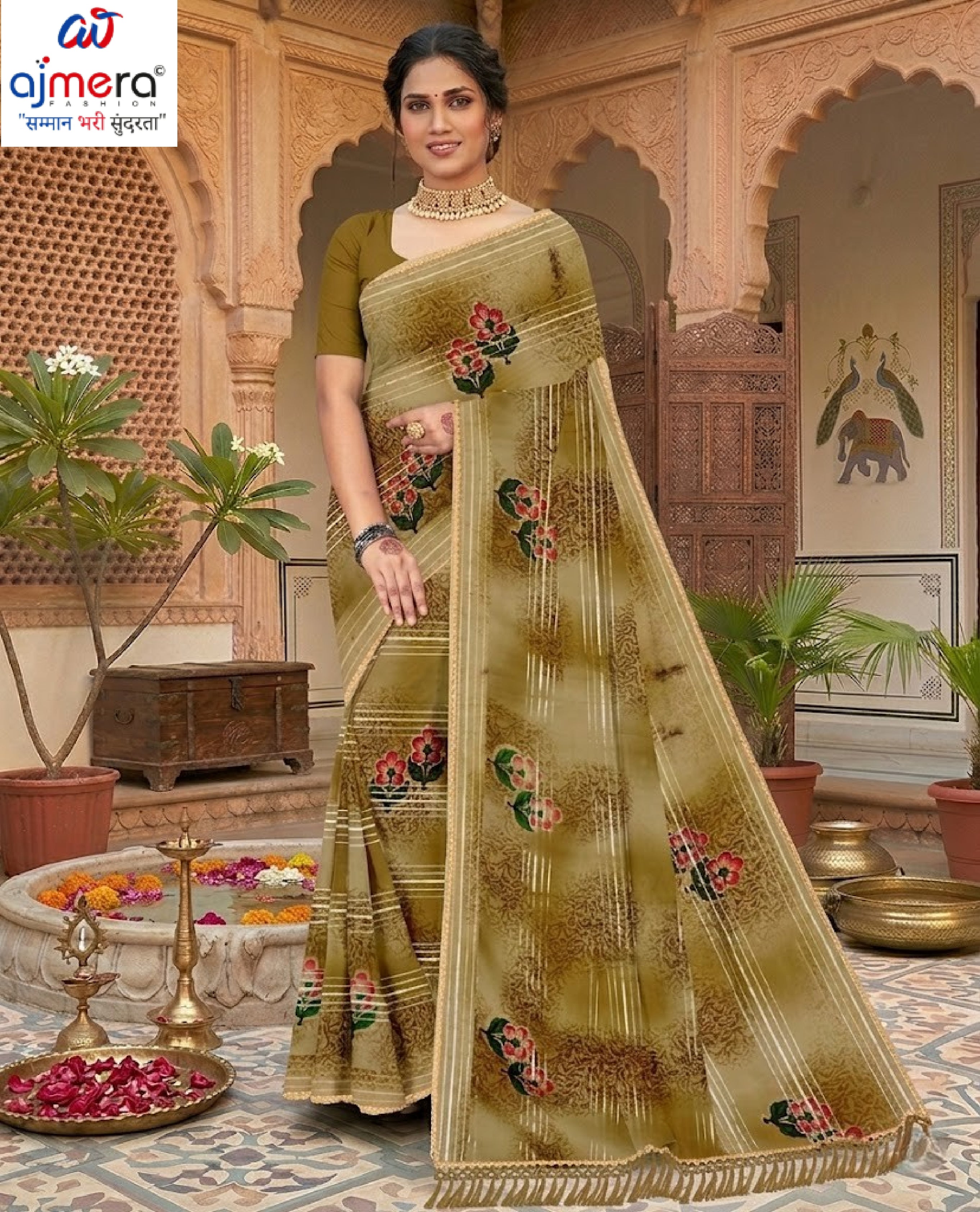 Graceful Printed Saree with Blouse Piece for Modern Ethnic Fashion  | GPT-BIJLI-3