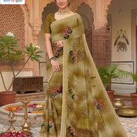 Graceful Printed Saree with Blouse Piece for Modern Ethnic Fashion  | GPT-BIJLI-3