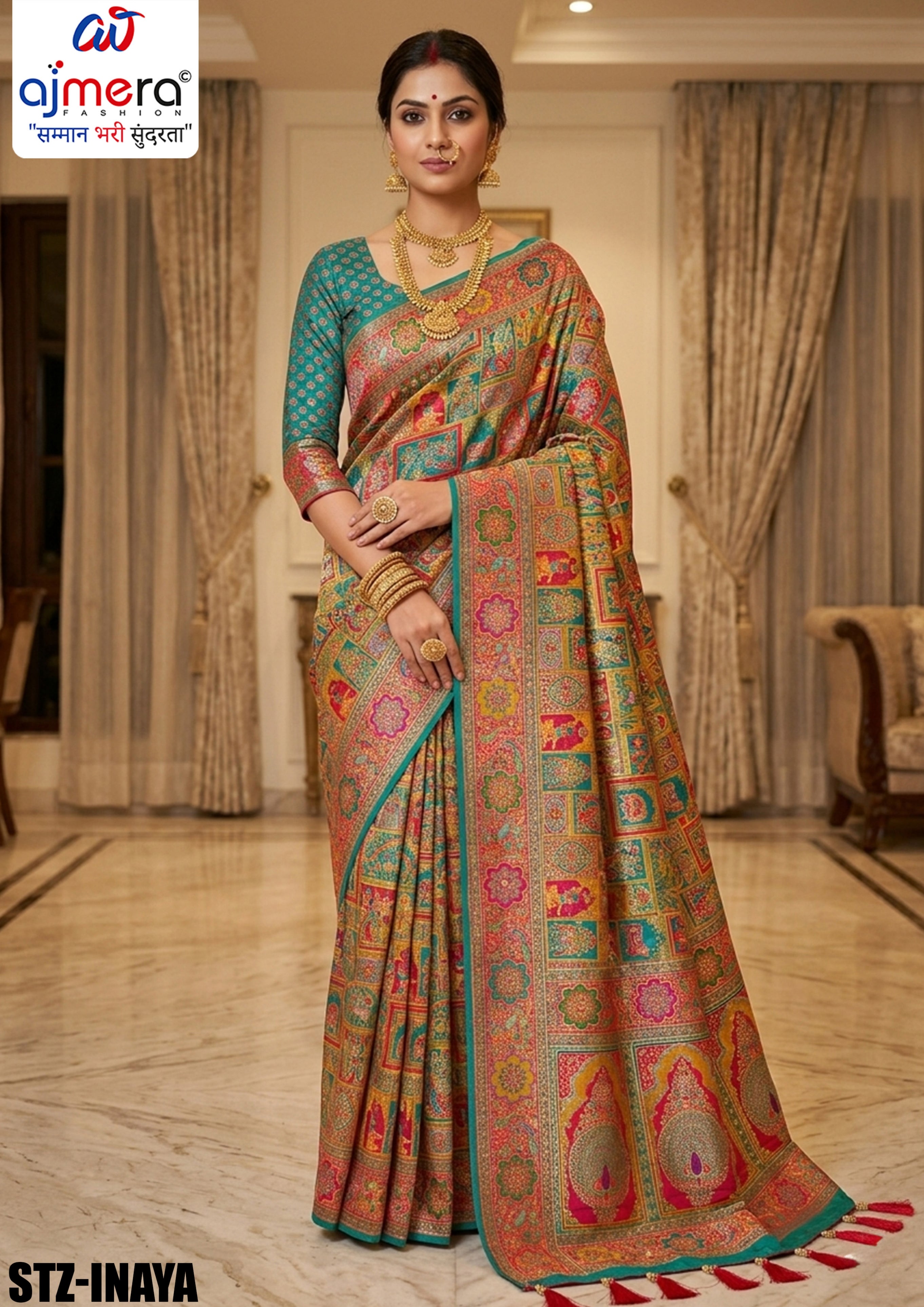 Royal Craft Jacquard Silk Saree With Blouse Piece | STZ-INAYA