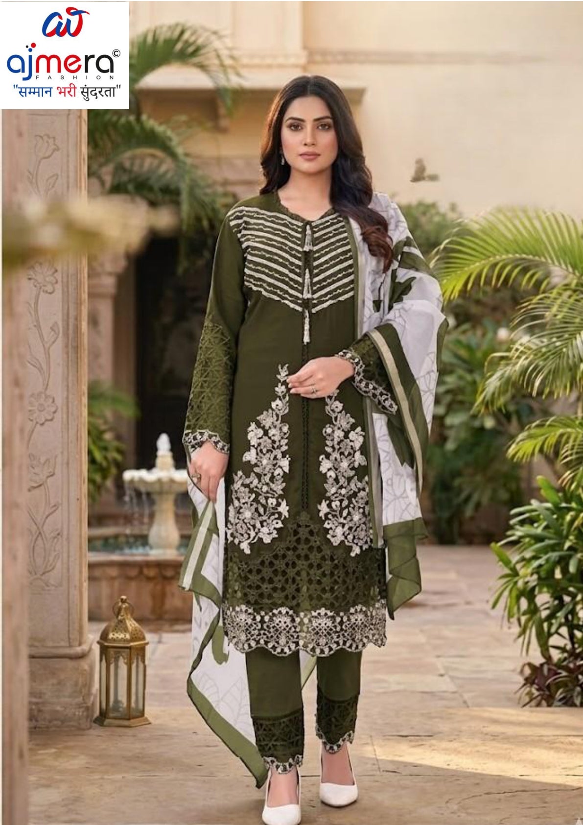 Designer Georgette Stitched Suit | FID-5191