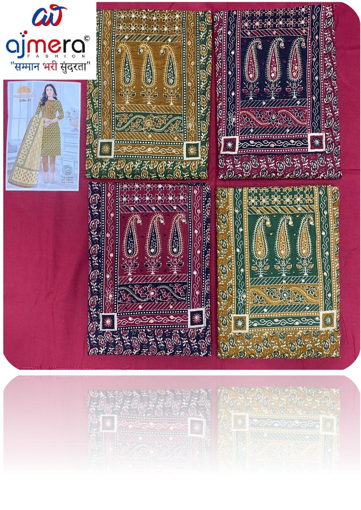 Premium Cotton Unstitched Suit Set | KRN-VASTRKALA
