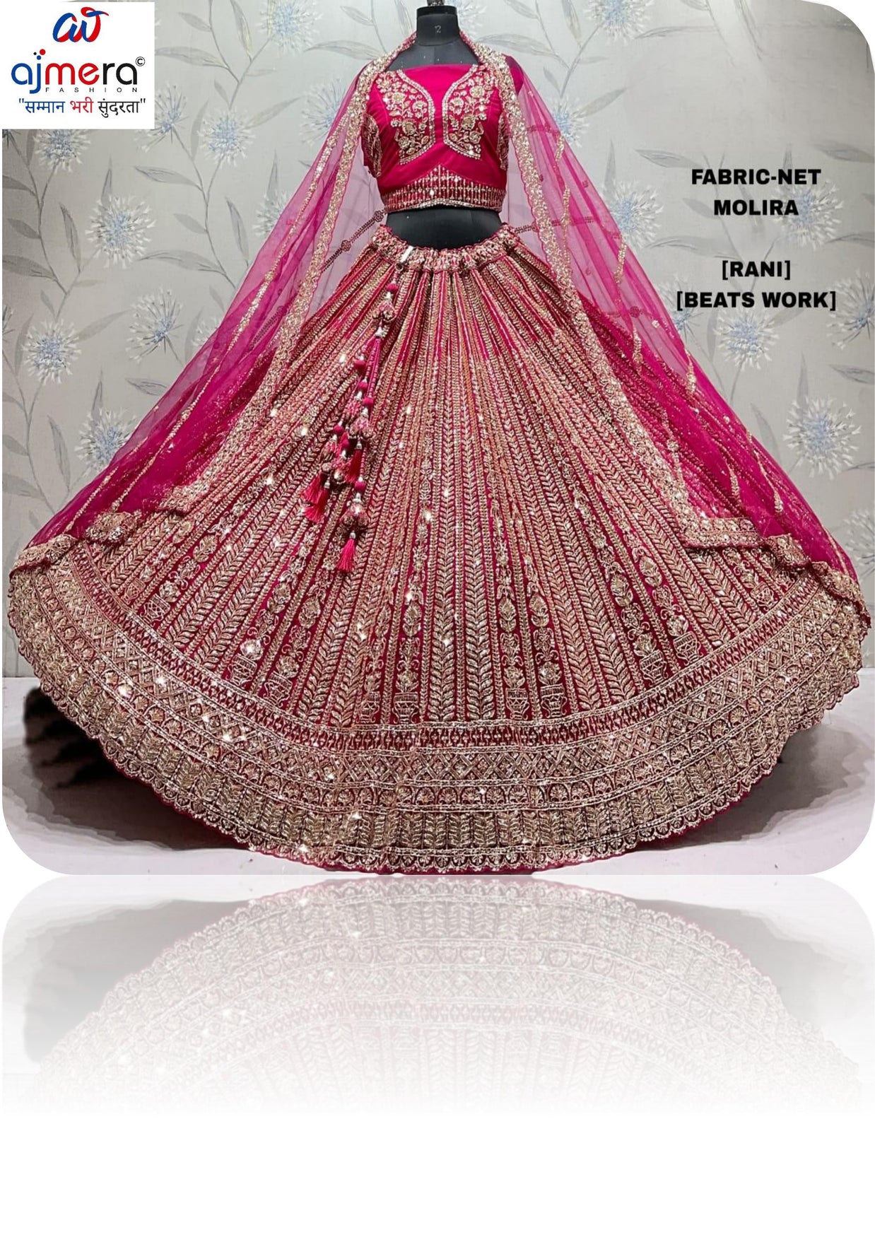 Net Beast Work Lehenga Choli Manufacturer Supplier Exporter|ADD-MOLIRA