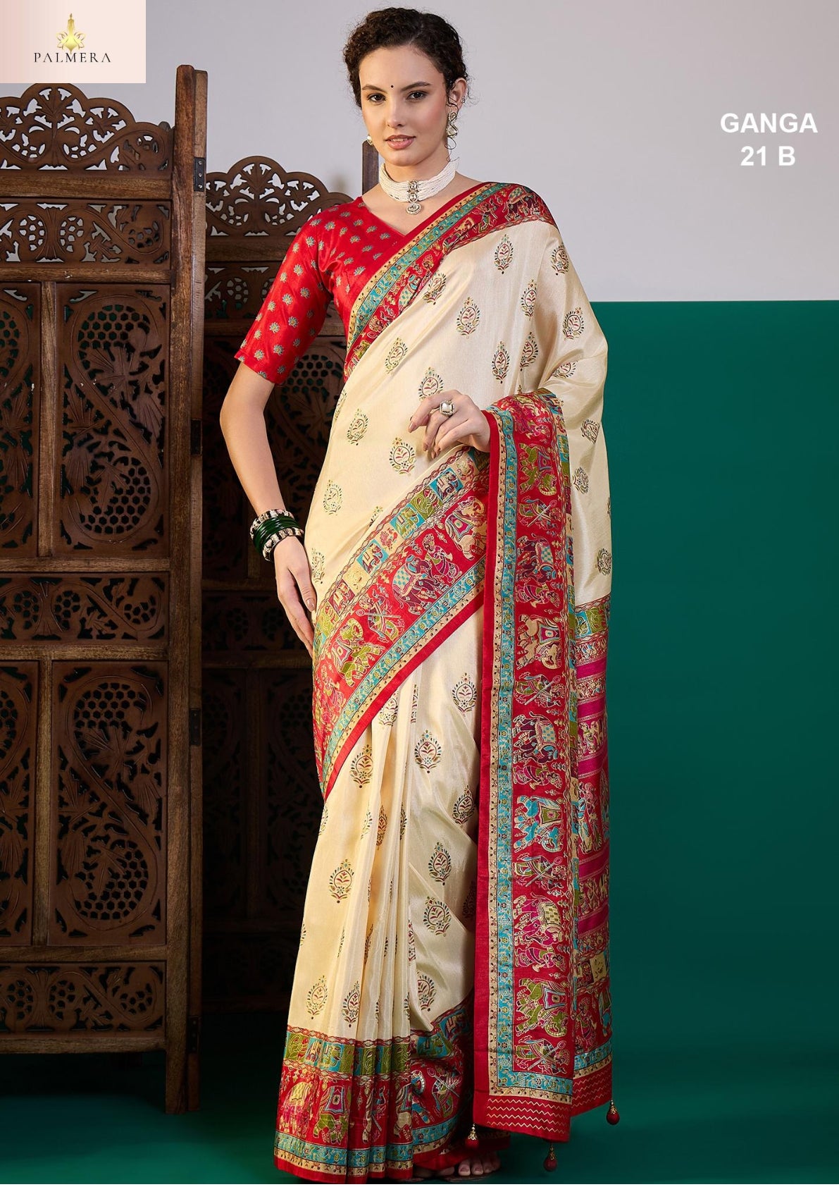 Ganga Silk Saree with Blouse for Premium Ethnic and Designer Wear | ALL-GANGA-21