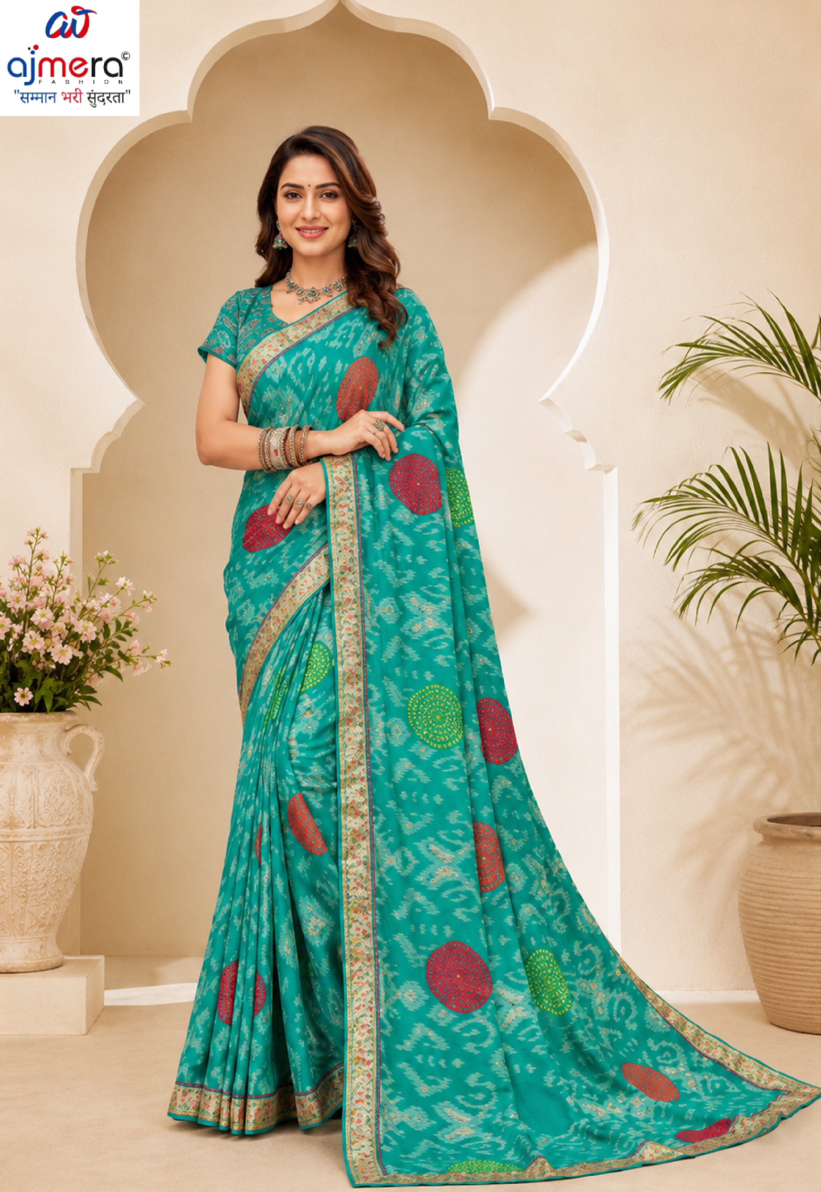 Trendy Printed Saree with Blouse Piece for Women’s Ethnic Wardrobe | RDD-NIKITA