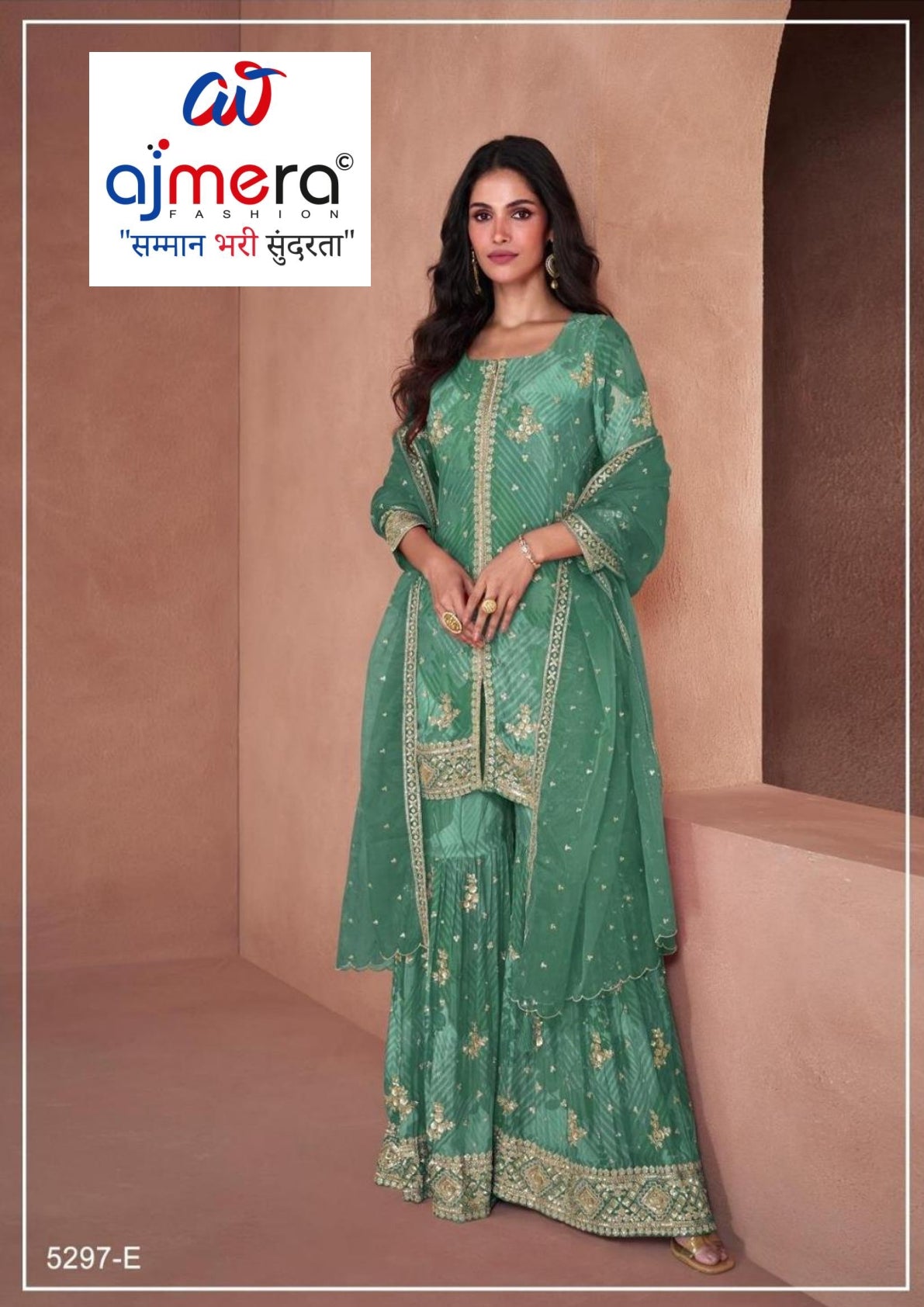 Elegant Chinon Ready-to-Wear Stitched Suit | FID-5297