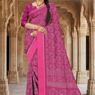 Chic Printed Saree with Blouse Piece for Sophisticated Ethnic Style | GLC-BIJALI