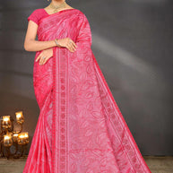 Elegant Printed Saree with Designer Blouse Piece for Festive Wear  | SNR-PURPOSE