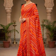 Designer Printed Saree with Blouse Piece for Special Occasions | SSR-DESI CHAMAK