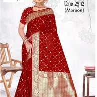 Elegant Jacquard Silk Saree with Designer Blouse Piece for Festive Elegance | MTE-25112