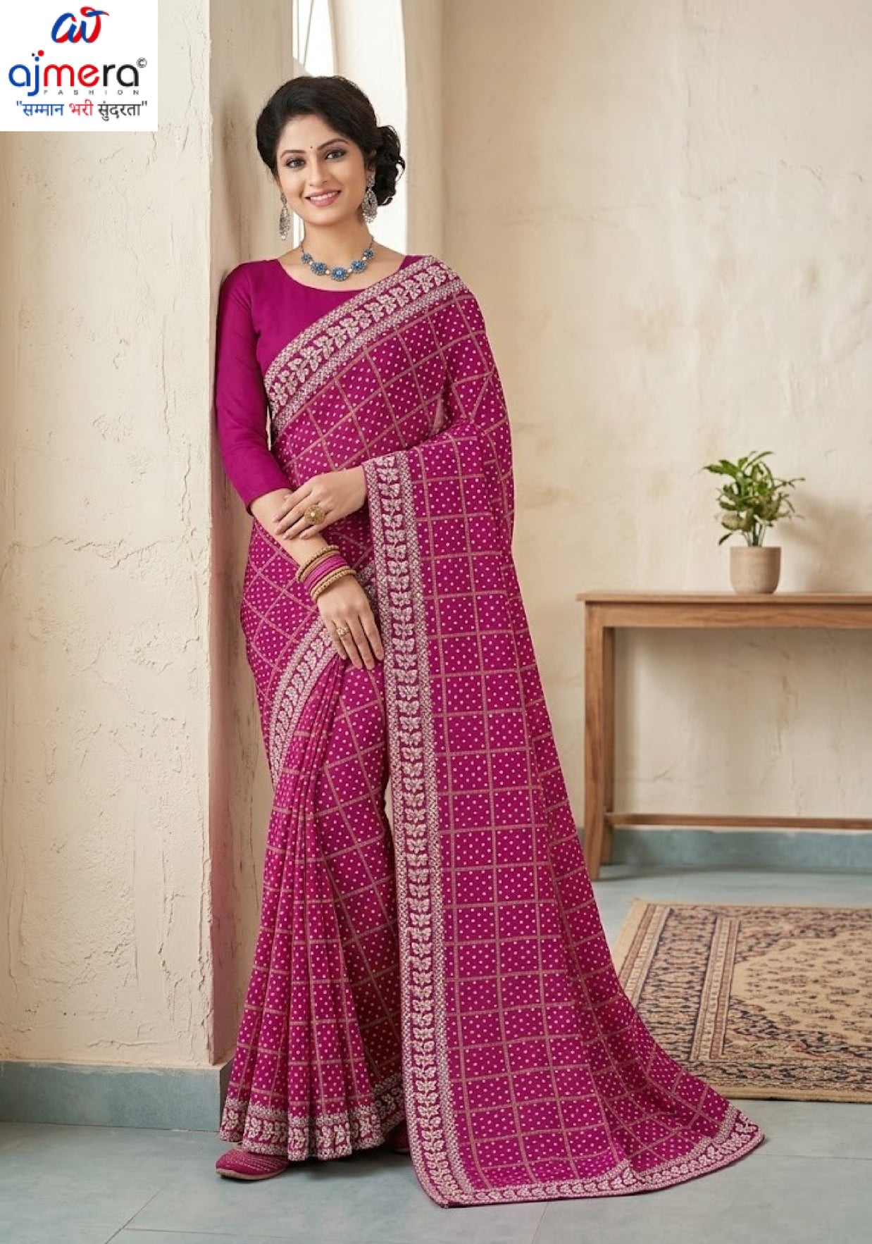 Beautiful Printed Saree with Blouse Piece for Cultural Celebrations  | TD-MAKKHAN MALAI