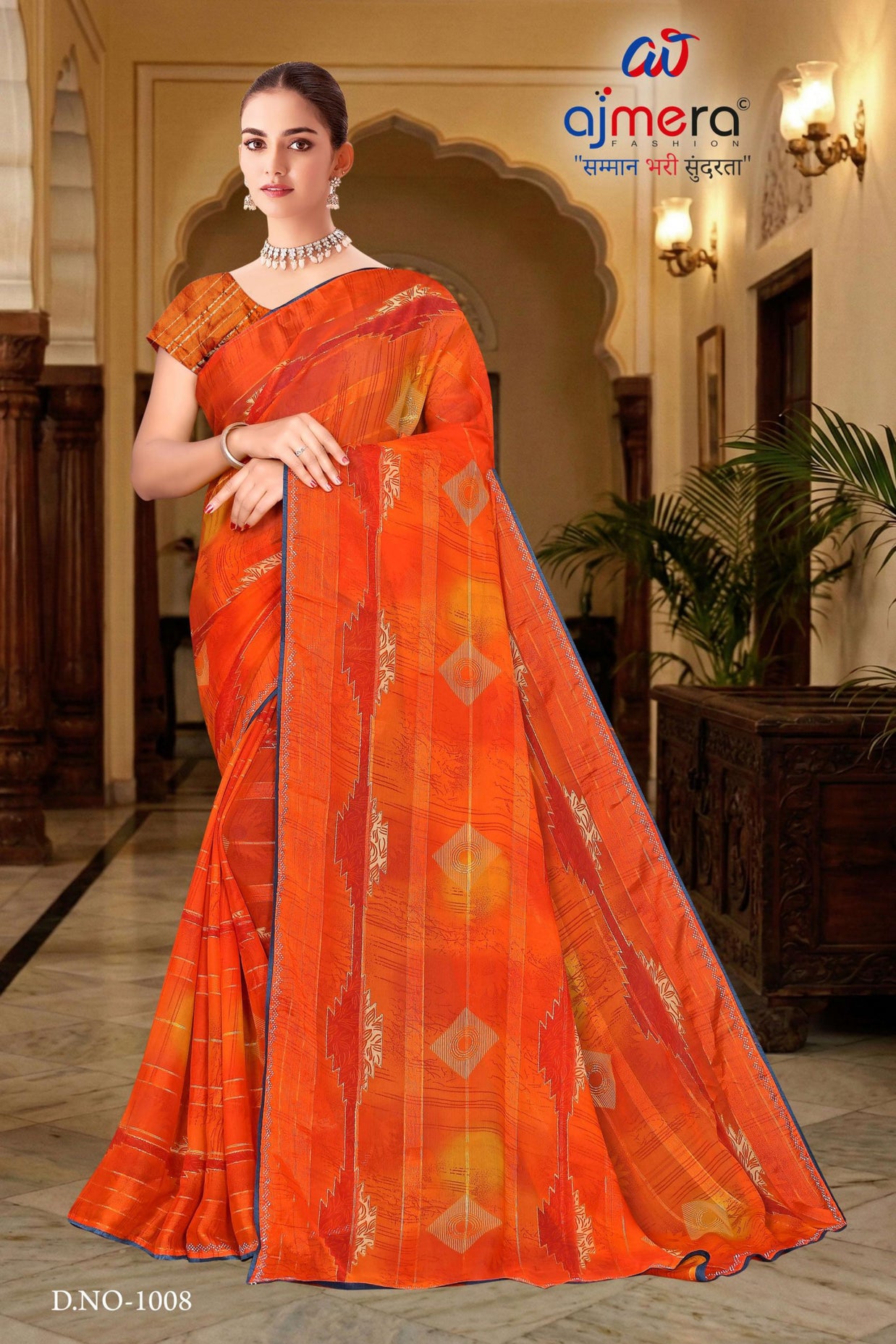 Chic Printed Saree with Blouse Piece for Sophisticated Ethnic Style | SNR-RACHNA