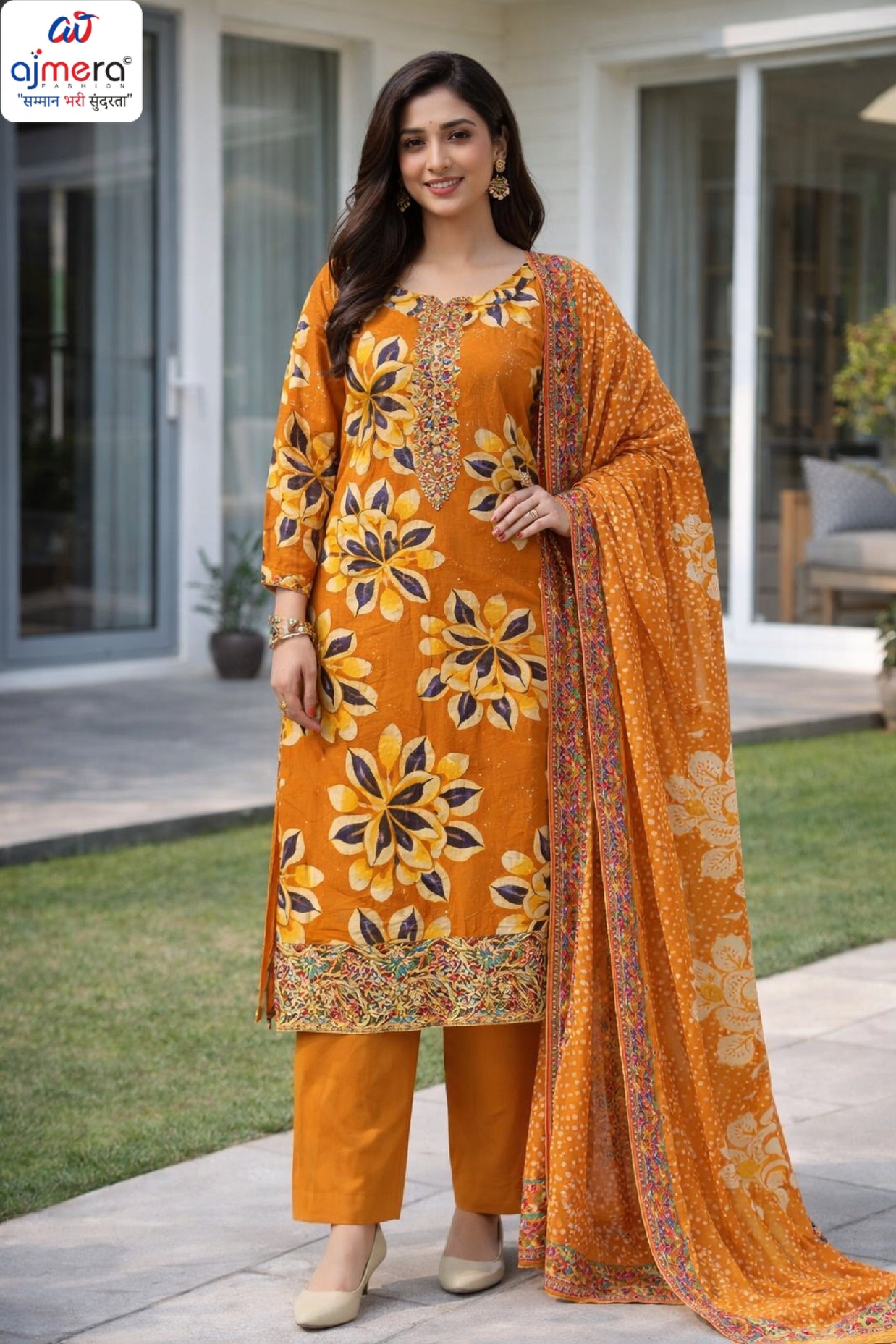 Premium Rayon Unstitched Suit Set | VAS-TURKISH-9