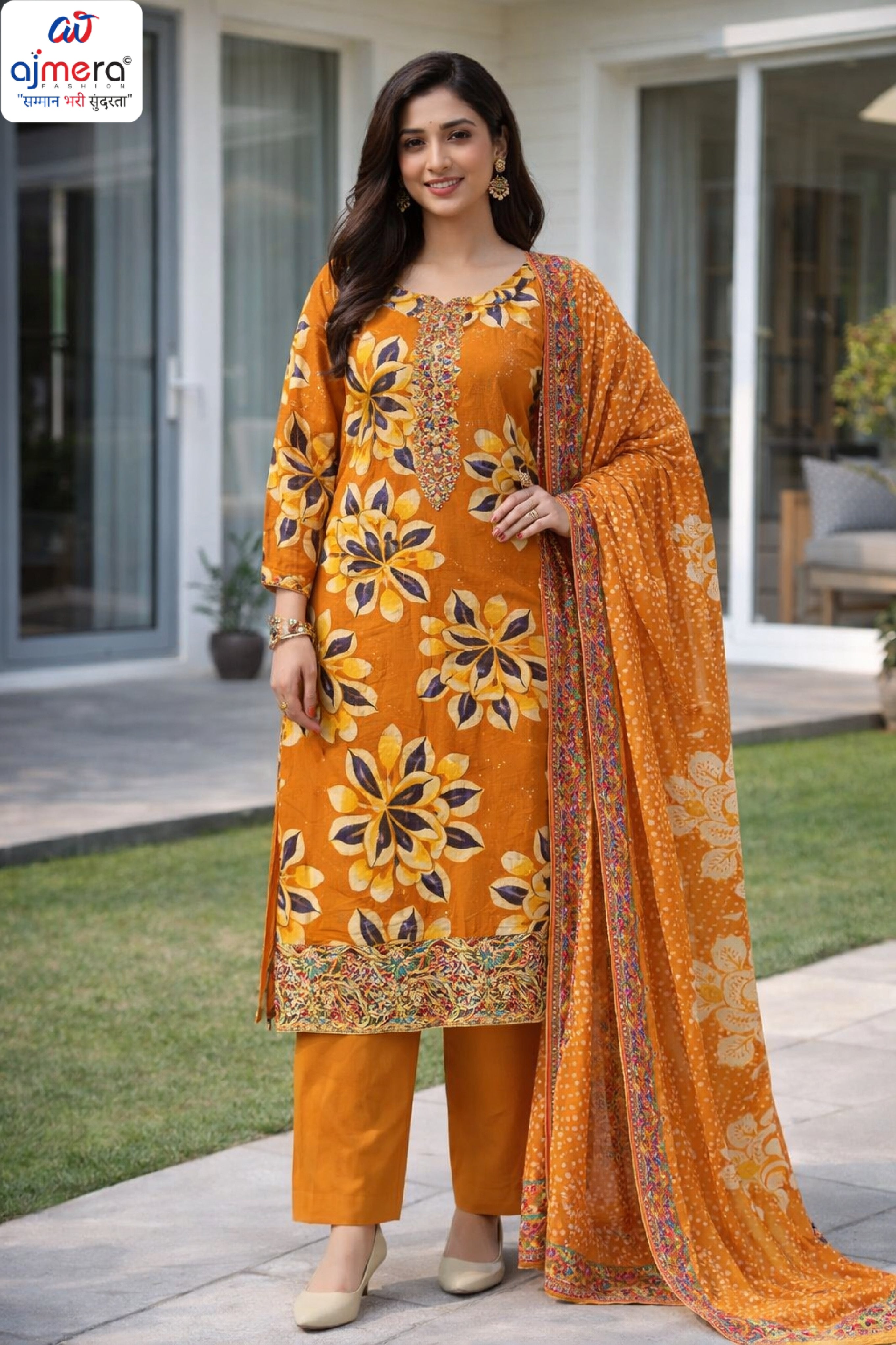 Premium Rayon Unstitched Suit Set | VAS-TURKISH-9