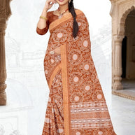 Stylish Printed Saree with Blouse Piece for Traditional Celebrations | GLC-ALPHA