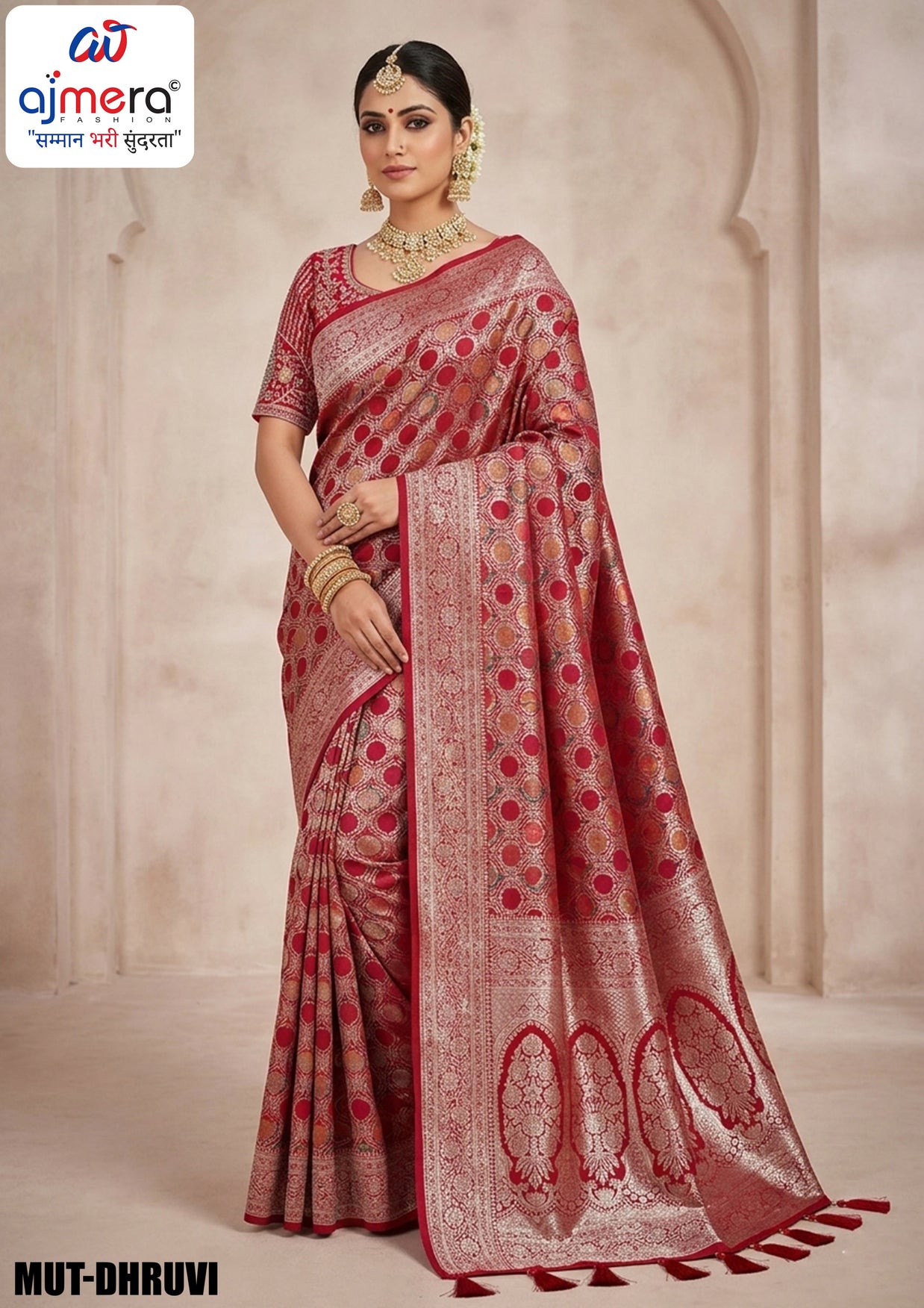 Premium Touch Jacquard Silk Saree With Blouse Piece | MUT-DHRUVI