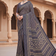 Versatile Rapier Silk Matching Saree With Blouse Piece | TWS-SPLASH-14