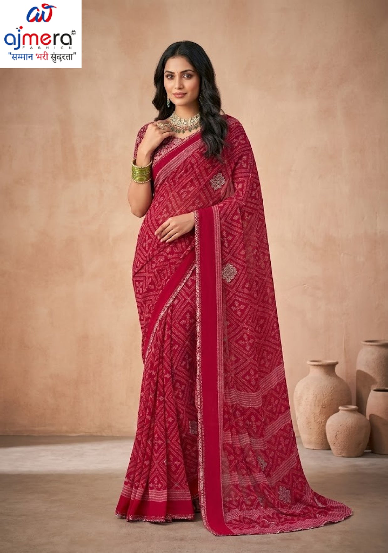 Elegant Printed Saree with Designer Blouse Piece for Festive Wear | VDT-DISCO-10