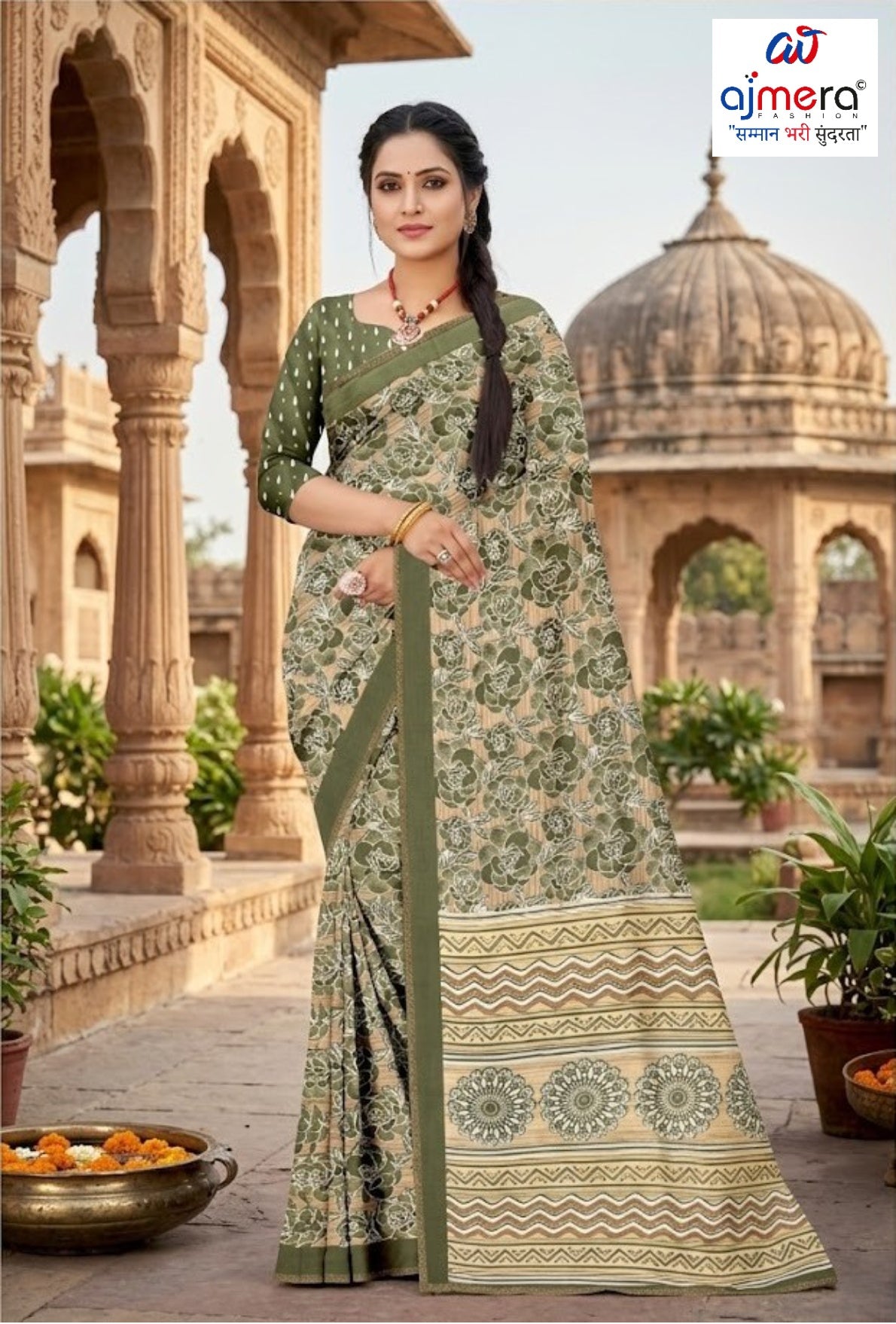 Designer Printed Saree without Blouse for Special Occasions | GLC-DIL LAGGI