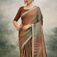 Contemporary Printed Saree with Blouse Piece for Premium Wear | RDD-MELLISA