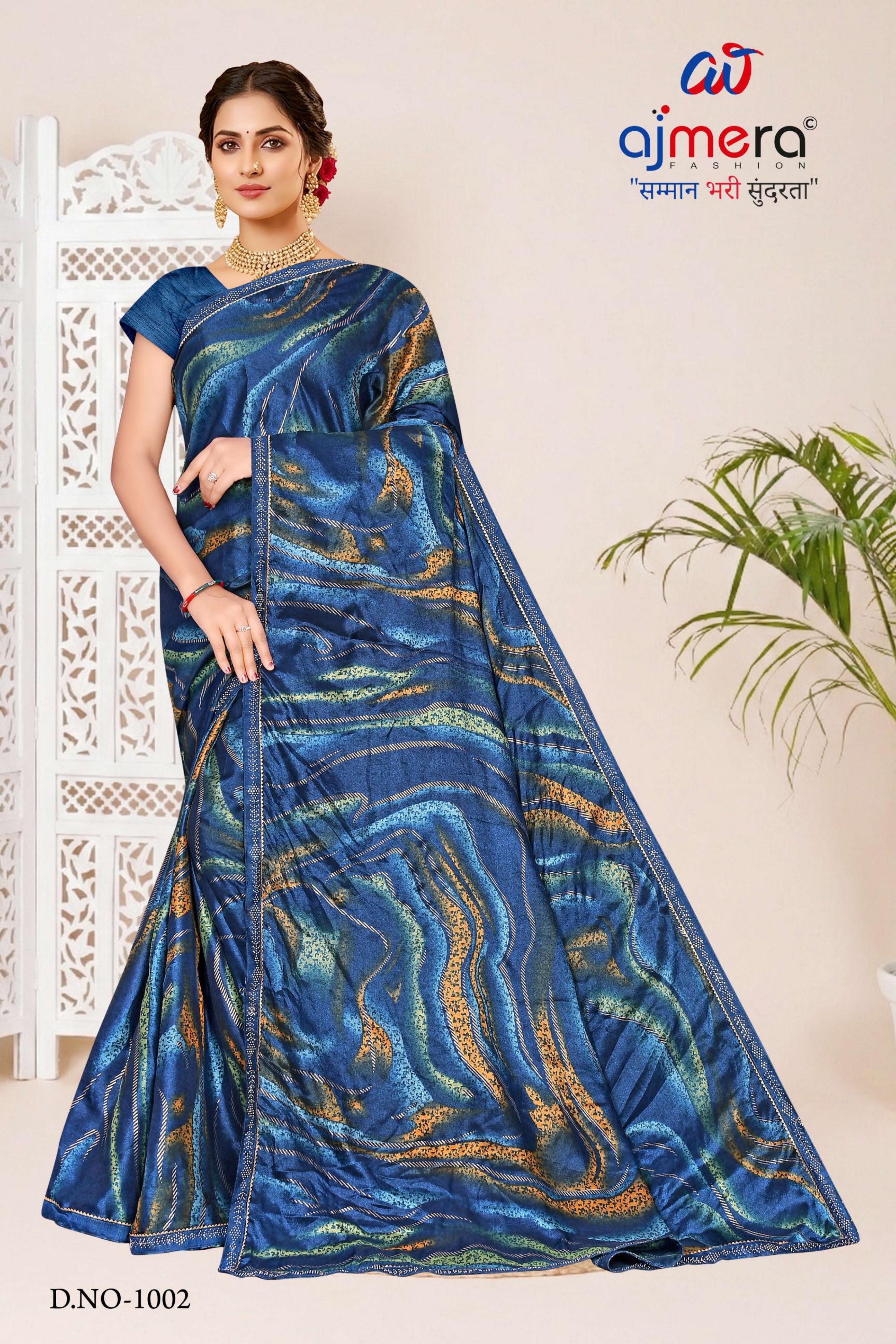Contemporary Printed Saree with Blouse Piece for Premium Wear | SNR-SPACE