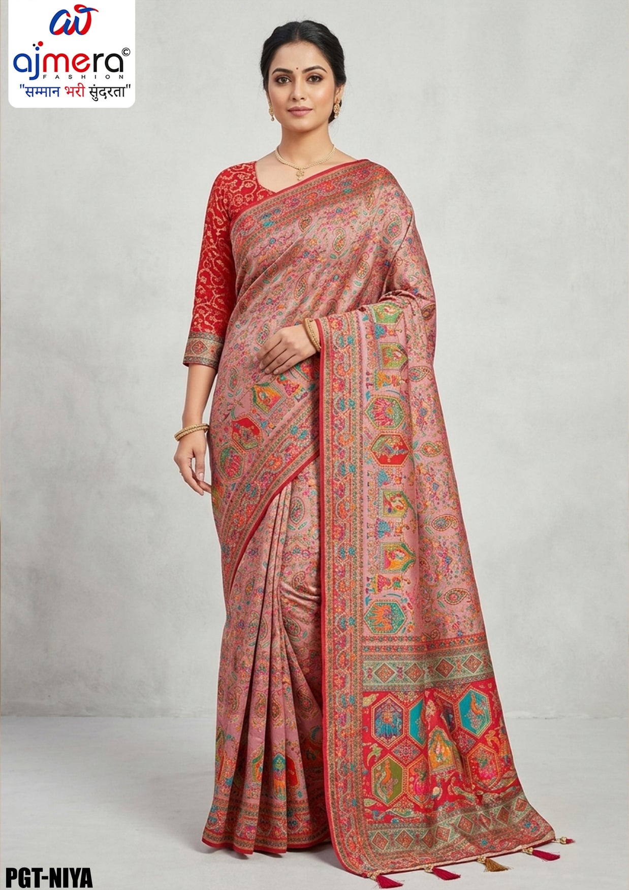 Graceful Border Jacquard Silk Saree With Blouse Piece | PGT-NIYA