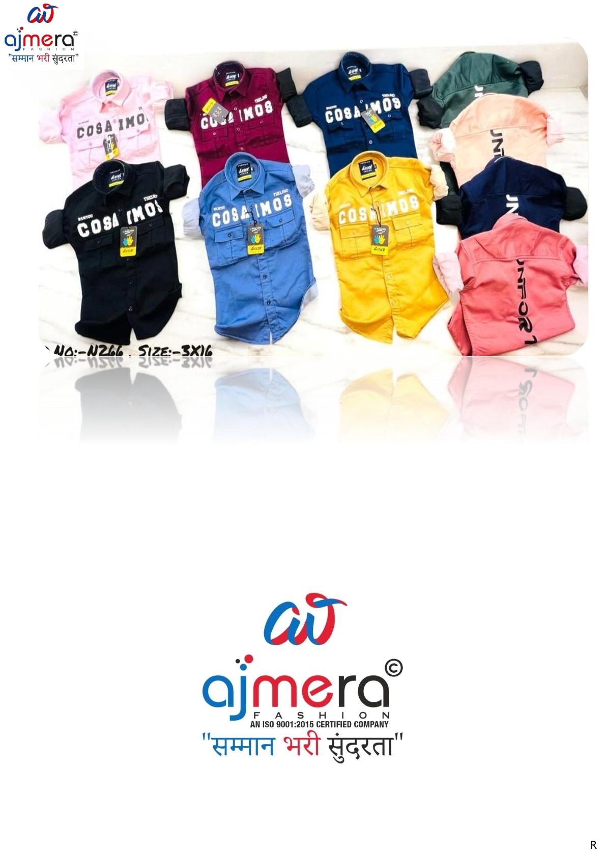 Wholesale Boys Jaam Cotton Shirt Collection | VNA-N266
