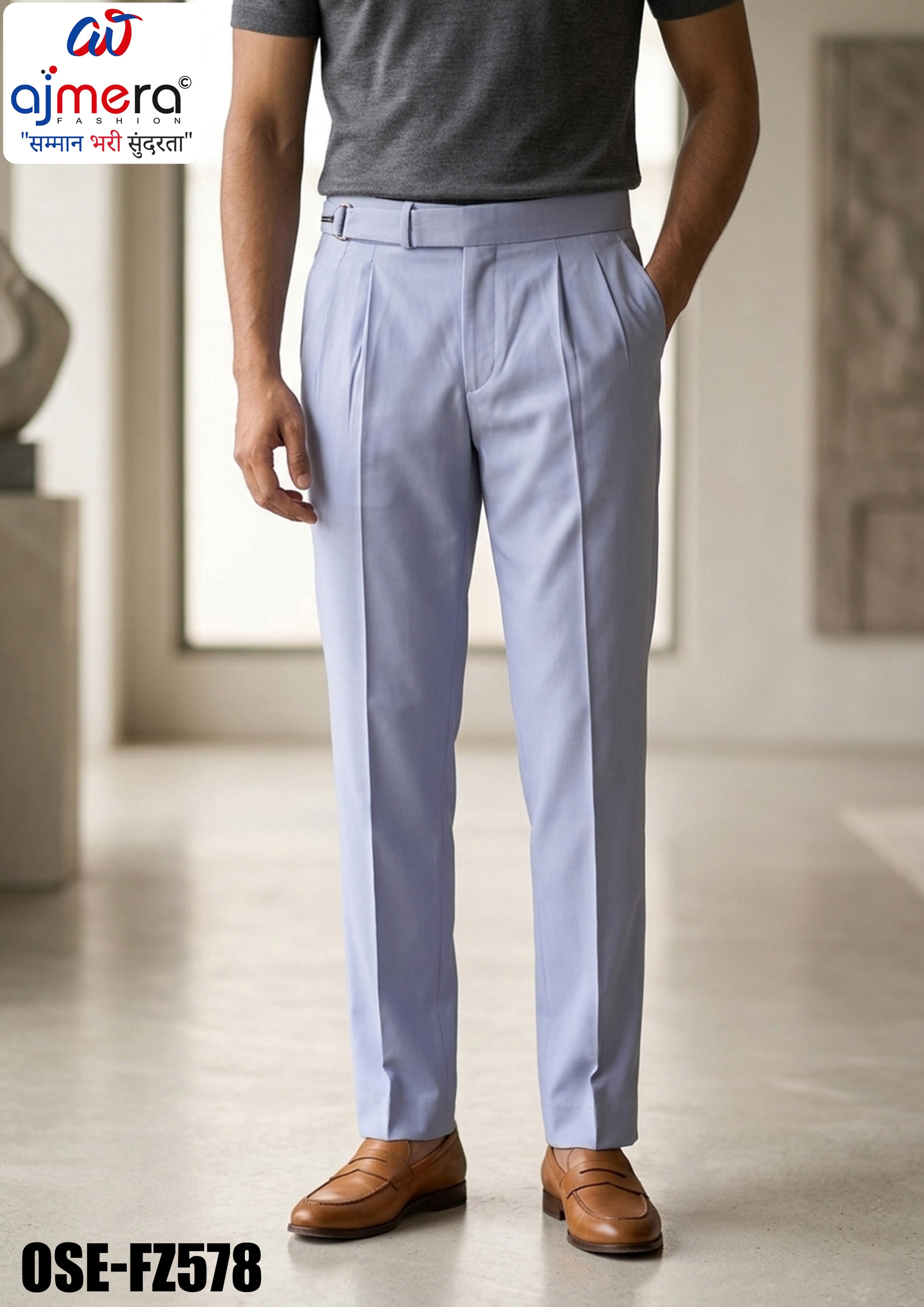 Premium Men's Formal Pant for Office & Business Wear | OSE-FZ578