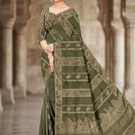Designer Jacquard Silk Saree with Blouse Piece for Traditional Occasions | DNA-SHARBATI