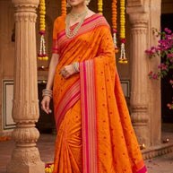 Fashionable Jacquard Silk Saree with Blouse Piece for Special Events | DOF-BEAGAUM BEAUTY-2
