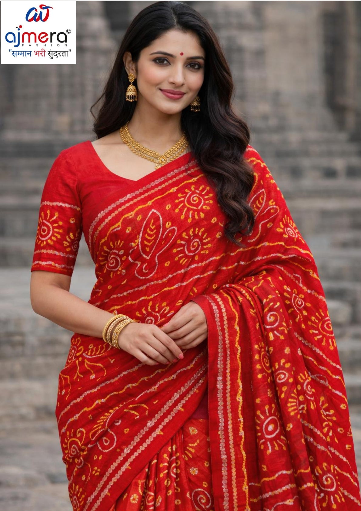 Printed Print Loose Saree without Blouse for Premium Ethnic and Traditional Wear | AA-LALLANTOP