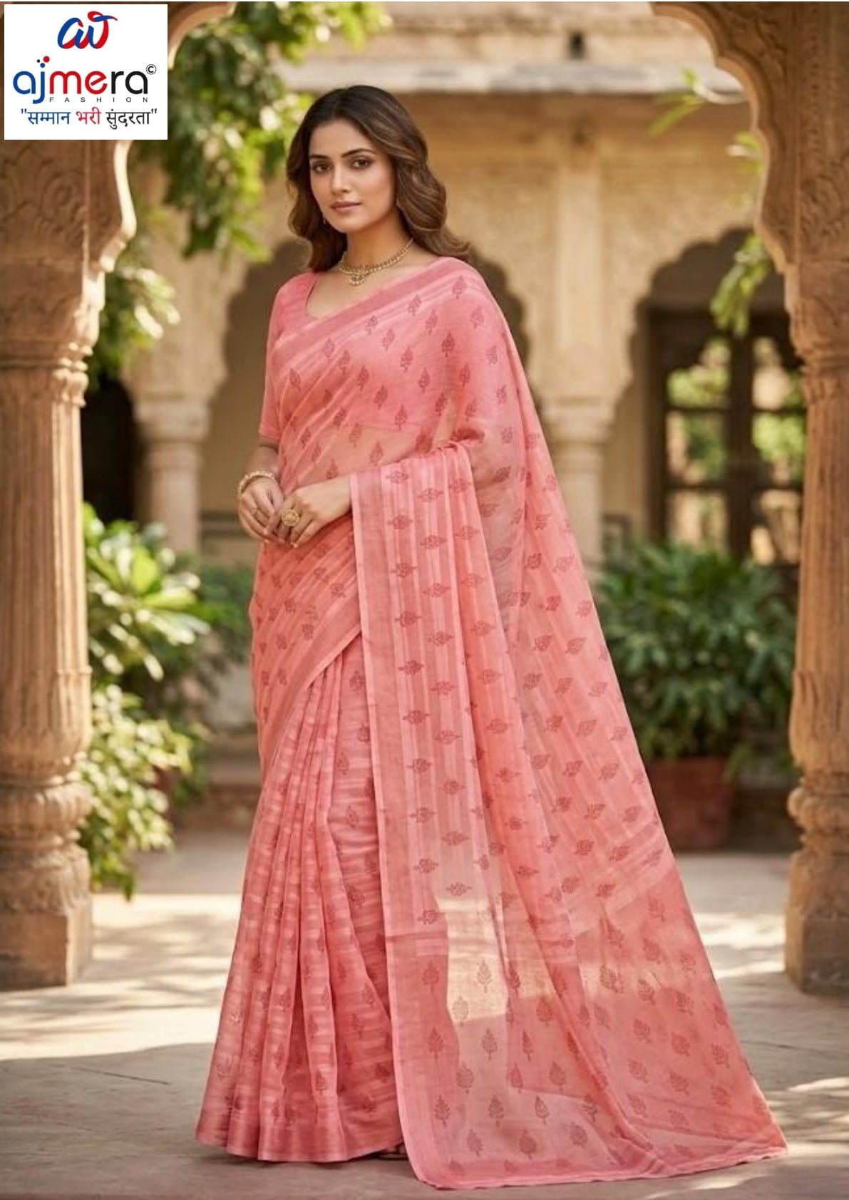 Weightless Print Loose Saree with Blouse for Premium Ethnic and Traditional Wear | CAS-RUBY SILK