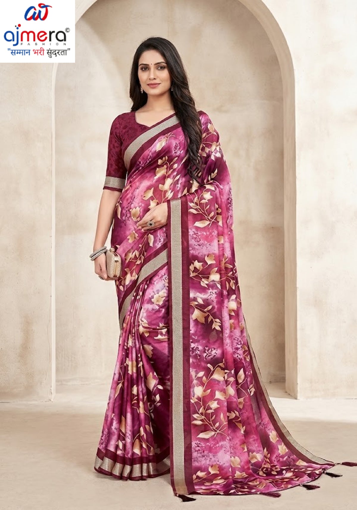 Fashionable Printed Saree with Blouse Piece for Festive Collection | RDD-REKHA