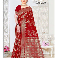 Elegant Jacquard Silk Saree with Designer Blouse Piece for Festive Elegance | MTE-25101