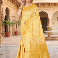 Elegant Jacquard Silk Saree With Blouse Piece | TUL-AASTHA ANU COTTON