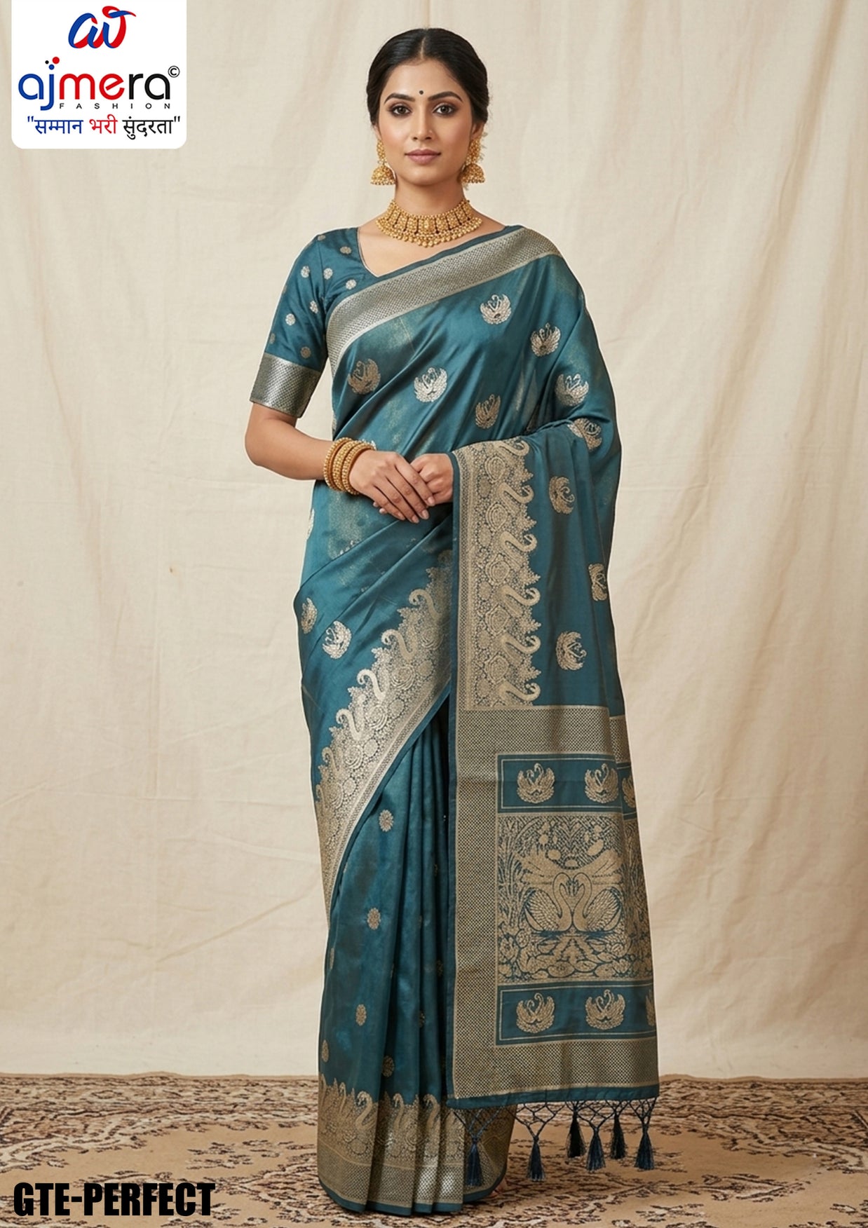 Grace Jacquard Silk Saree With Blouse Piece | GTE-PERFECT