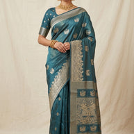 Grace Jacquard Silk Saree With Blouse Piece | GTE-PERFECT